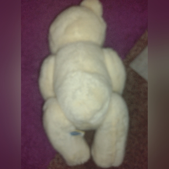 Vintage White Plush Jointed Dakin Teddy Bear - Picture 5 of 6